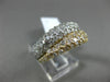 ESTATE .32CT DIAMOND 14KT WHITE & YELLOW GOLD 3D CRISS CROSS INFINITY LOVE RING