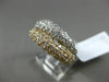 ESTATE .32CT DIAMOND 14KT WHITE & YELLOW GOLD 3D CRISS CROSS INFINITY LOVE RING