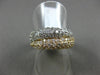 ESTATE .32CT DIAMOND 14KT WHITE & YELLOW GOLD 3D CRISS CROSS INFINITY LOVE RING