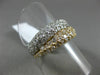 ESTATE .32CT DIAMOND 14KT WHITE & YELLOW GOLD 3D CRISS CROSS INFINITY LOVE RING