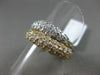 ESTATE .32CT DIAMOND 14KT WHITE & YELLOW GOLD 3D CRISS CROSS INFINITY LOVE RING