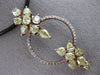 2.45CT WHITE & YELLOW DIAMOND 18K ROSE GOLD 3D MULTI SHAPE CIRCULAR LEAF PENDANT