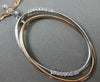 ESTATE .24CT DIAMOND 14KT WHITE & ROSE GOLD 3D OVAL ETOILE FLOATING PENDANT