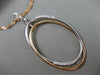 ESTATE .24CT DIAMOND 14KT WHITE & ROSE GOLD 3D OVAL ETOILE FLOATING PENDANT