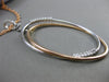 ESTATE .24CT DIAMOND 14KT WHITE & ROSE GOLD 3D OVAL ETOILE FLOATING PENDANT