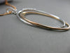 ESTATE .24CT DIAMOND 14KT WHITE & ROSE GOLD 3D OVAL ETOILE FLOATING PENDANT