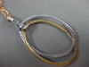 ESTATE .24CT DIAMOND 14KT WHITE & ROSE GOLD 3D OVAL ETOILE FLOATING PENDANT