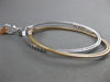 ESTATE .24CT DIAMOND 14KT WHITE & ROSE GOLD 3D OVAL ETOILE FLOATING PENDANT
