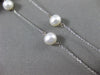 ESTATE AAA PEARL 14KT WHITE GOLD BY THE YARD DIAMOND CUT NECKLACE #24940