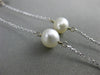 ESTATE AAA PEARL 14KT WHITE GOLD BY THE YARD DIAMOND CUT NECKLACE #24940
