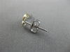 ESTATE .04CT DIAMOND 14KT WHITE & YELLOW GOLD 3D KEY TO YOUR HEART STUD EARRINGS