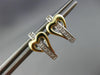 ESTATE .04CT DIAMOND 14KT WHITE & YELLOW GOLD 3D KEY TO YOUR HEART STUD EARRINGS