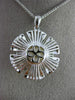 ESTATE .32CT DIAMOND & SOUTH SEA PEARL 14K WHITE GOLD 3D FLOATING FLOWER PENDANT