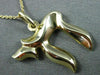 ESTATE LARGE 14KT YELLOW GOLD 3D CLASSIC CHAI LIFE FAITH PENDANT & CHAIN #20638