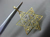 ESTATE LARGE 14KT YELLOW GOLD HANDCRAFTED STAR OF DAVID 12 TRIBES PENDANT #24986