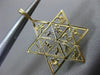 ESTATE LARGE 14KT YELLOW GOLD HANDCRAFTED STAR OF DAVID 12 TRIBES PENDANT #24986