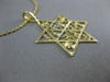 ESTATE LARGE 14KT YELLOW GOLD HANDCRAFTED STAR OF DAVID 12 TRIBES PENDANT #24986