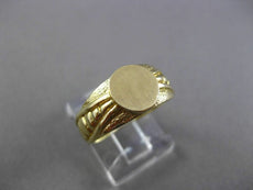 ESTATE 14KT YELLOW GOLD CIRCULAR INITIAL ENGRAVABLE UPON REQUEST RING #ELVINA55