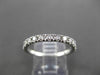 ESTATE .60CT DIAMOND 14KT WHITE GOLD 3D SEMI ETERNITY ANNIVERSARY RING #13684