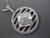 1.18CT ROUND & PRINCESS DIAMOND 18K WHITE GOLD CIRCULAR SQUARE INVISIBLE PENDANT