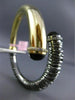 EXTRA LARGE 6.69CT DIAMOND & SMOKY TOPAZ 14K YELLOW & BLACK GOLD BANGLE BRACELET