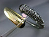 EXTRA LARGE 6.69CT DIAMOND & SMOKY TOPAZ 14K YELLOW & BLACK GOLD BANGLE BRACELET