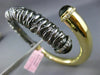 EXTRA LARGE 6.69CT DIAMOND & SMOKY TOPAZ 14K YELLOW & BLACK GOLD BANGLE BRACELET