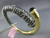 EXTRA LARGE 6.69CT DIAMOND & SMOKY TOPAZ 14K YELLOW & BLACK GOLD BANGLE BRACELET