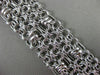 ESTATE .40CT DIAMOND 14K WHITE & BLACK GOLD HANDCRAFTED WOVEN MULTI ROW BRACELET