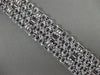 ESTATE .40CT DIAMOND 14K WHITE & BLACK GOLD HANDCRAFTED WOVEN MULTI ROW BRACELET