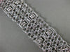 ESTATE .40CT DIAMOND 14K WHITE & BLACK GOLD HANDCRAFTED WOVEN MULTI ROW BRACELET