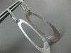.22CT DIAMOND 18KT WHITE GOLD 3D OPEN OVAL MATTE LEVERBACK LONG HANGING EARRINGS