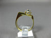 ESTATE .21CT WHITE & BLUE DIAMOND 14KT YELLOW GOLD 3D FLOWER FRIENDSHIP RING