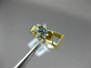 ESTATE .21CT WHITE & BLUE DIAMOND 14KT YELLOW GOLD 3D FLOWER FRIENDSHIP RING