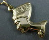 ESTATE LARGE 14KT YELLOW GOLD 3D NEFERTITI QUEEN OF EGYPT PENDANT & CHAIN #25082