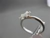 ANTIQUE .09CT DIAMOND 18KT WHITE GOLD 3D PAVE SNOWFLAKE FLOWER RING