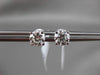 ESTATE LARGE 1.48CT DIAMOND 14KT WHITE GOLD 3D ROUND STUD EARRINGS 5.5mm #14048