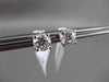 ESTATE LARGE 1.48CT DIAMOND 14KT WHITE GOLD 3D ROUND STUD EARRINGS 5.5mm #14048