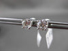ESTATE LARGE 1.48CT DIAMOND 14KT WHITE GOLD 3D ROUND STUD EARRINGS 5.5mm #14048