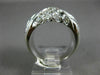 ESTATE WIDE .70CT ROUND DIAMOND 14KT WHITE GOLD 3D CLASSIC MULTI ROW X LOVE RING