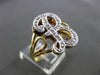 ESTATE LARGE .35CT DIAMOND 14KT WHITE & YELLOW GOLD 3D " B " INITIAL RING #24501