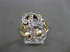 ESTATE LARGE .35CT DIAMOND 14KT WHITE & YELLOW GOLD 3D " B " INITIAL RING #24501