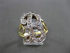 ESTATE LARGE .35CT DIAMOND 14KT WHITE & YELLOW GOLD 3D " B " INITIAL RING #24501