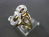 ESTATE LARGE .35CT DIAMOND 14KT WHITE & YELLOW GOLD 3D " B " INITIAL RING #24501