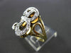 ESTATE LARGE .35CT DIAMOND 14KT WHITE & YELLOW GOLD 3D " B " INITIAL RING #24501