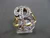 ESTATE LARGE .35CT DIAMOND 14KT WHITE & YELLOW GOLD 3D " B " INITIAL RING #24501