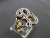 ESTATE LARGE .35CT DIAMOND 14KT WHITE & YELLOW GOLD 3D " B " INITIAL RING #24501
