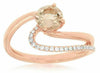 ESTATE .85CT DIAMOND & AAA MORGANITE 14KT ROSE GOLD CLASSIC ROUND SWIRL FUN RING