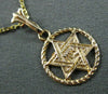 ESTATE SMALL 14KT ROSE GOLD STAR OF DAVID ZION FLOATING PENDANT & CHAIN #24966