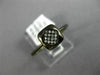 ESTATE .08CT ROUND DIAMOND 14KT BROWN GOLD 3D CLASSIC SQUARE PAVE FUN LOVE RING
